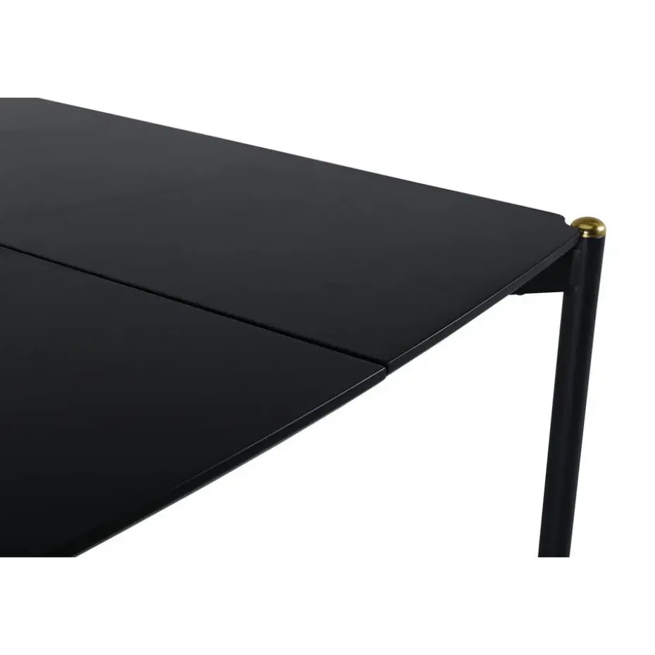 Eettafel Zwart Hout - 190x90x75cm - Pelle