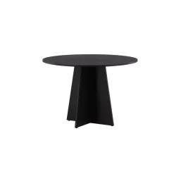 Eettafel Zwart Hout - 110x110x75cm - Bootcut