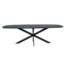 Eettafel Zwart Hout - 200x100x76cm - Ferris