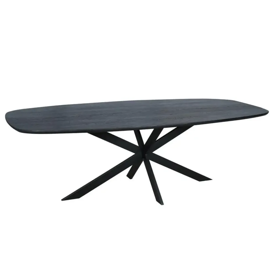 Eettafel Zwart Hout - 200x100x76cm - Ferris