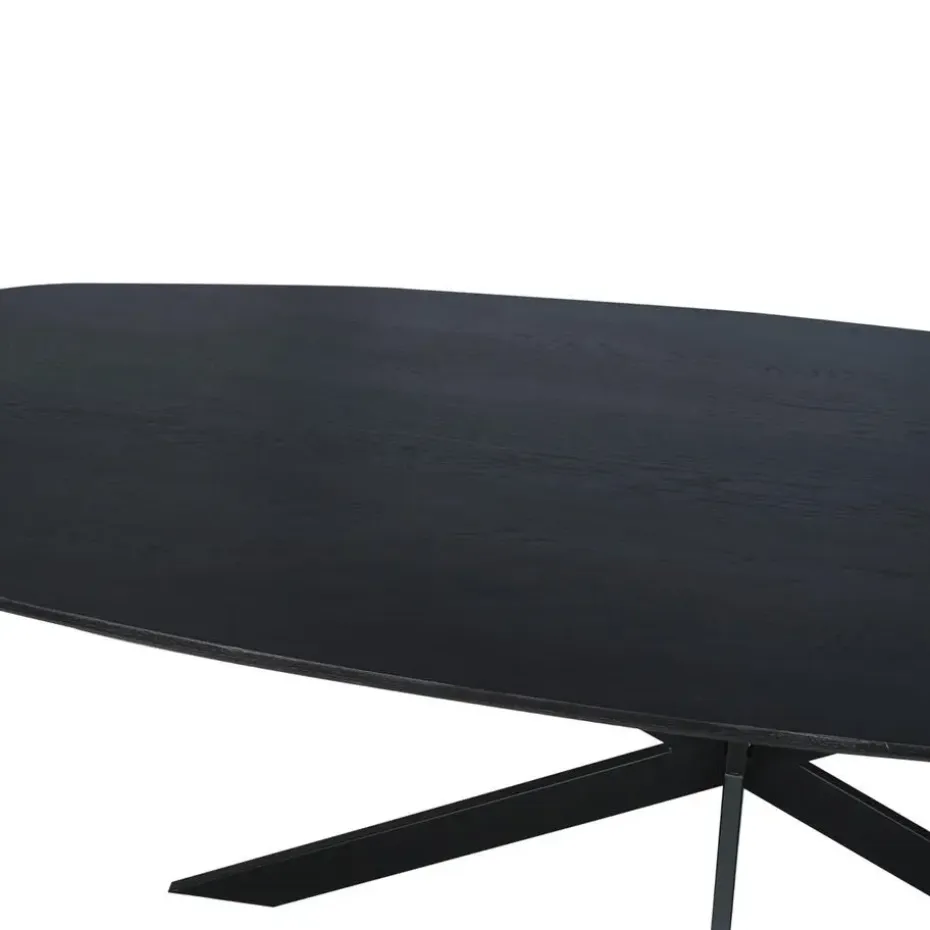 Eettafel Zwart Hout - 200x100x76cm - Ferris