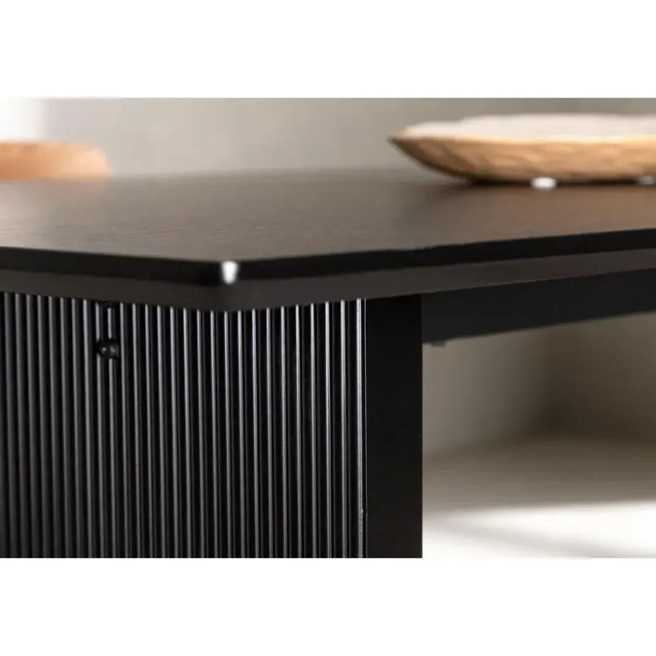 Eettafel Zwart Hout - 200x100x75cm - Vail