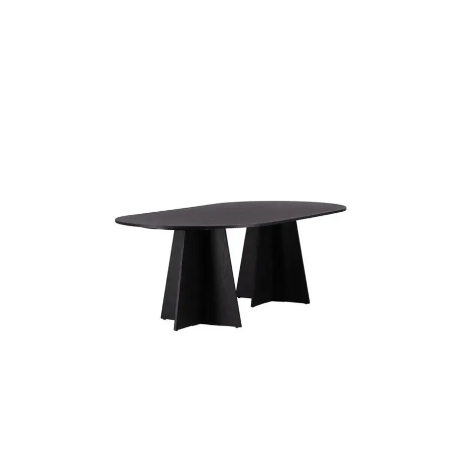 Eettafel Zwart Hout - 230x115x76cm - Bootcut