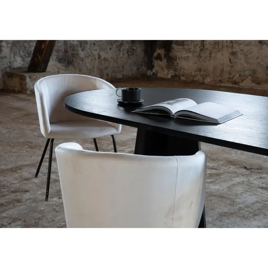 Eettafel Zwart Hout - 230x115x76cm - Bootcut
