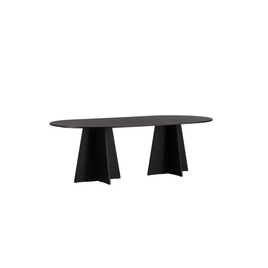Eettafel Zwart Hout - 230x115x76cm - Bootcut