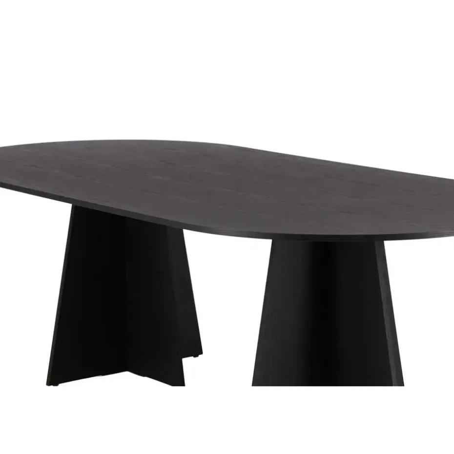 Eettafel Zwart Hout - 230x115x76cm - Bootcut