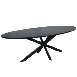 Eettafel Zwart Hout - 210x100x76cm - Ferris