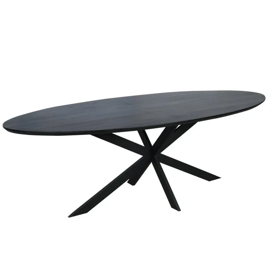 Eettafel Zwart Hout - 210x100x76cm - Ferris