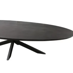 Eettafel Zwart Hout/Metaal - 210x100x76cm - Brandy