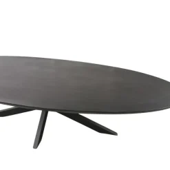 Eettafel Zwart Hout/Metaal - 180x90x76cm - Brandy