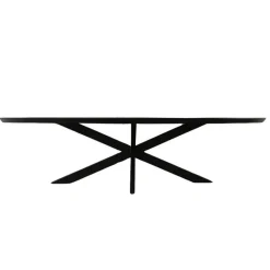 Eettafel Zwart Hout/Metaal - 160x90x76cm - Brandy