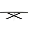 Eettafel Zwart Hout/Metaal - 240x110x76cm - Brandy