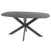 Eettafel Zwart Marmerlook - 150x90x76cm - Deens Ovaal
