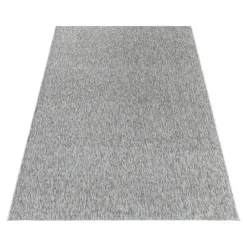 Effen Vloerkleed Laagpolig Lichtgrijs - 240x340 CM
