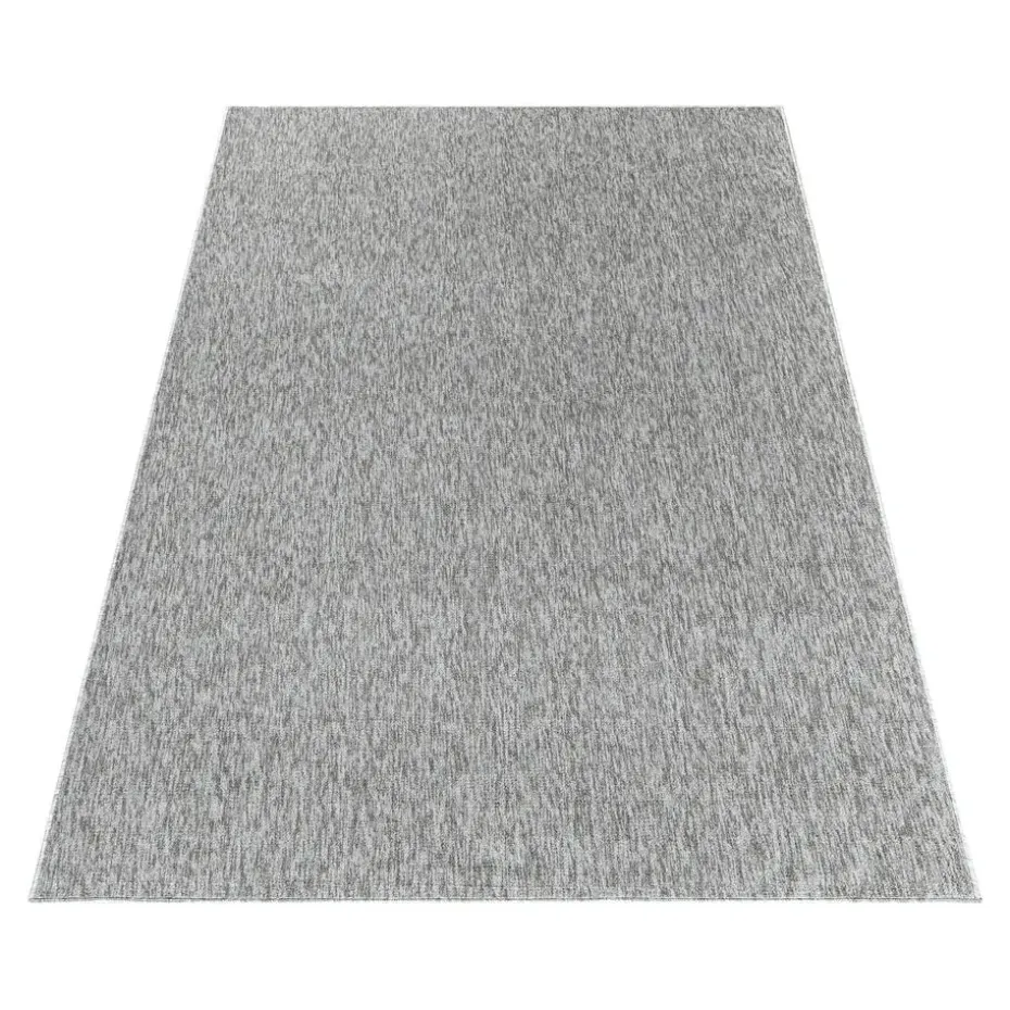 Effen Vloerkleed Laagpolig Lichtgrijs - 240x340 CM