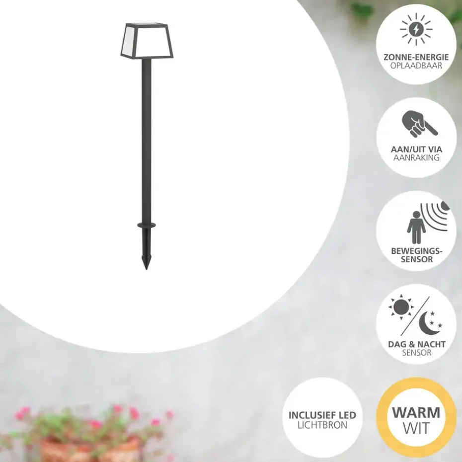 EGLO Altilia Solar Priklamp - LED - 106 cm - Zwart/Wit