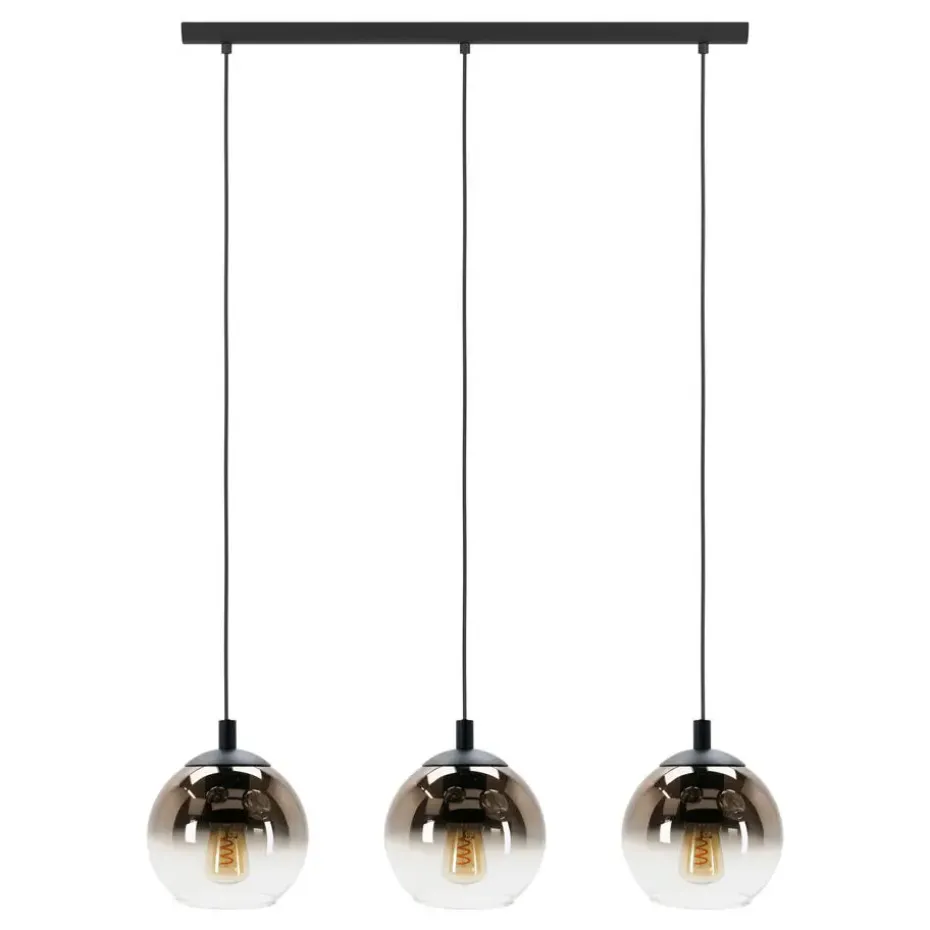 EGLO Ariscani 1 Hanglamp - E27 - 76,5 cm - Koperglas - Zwart