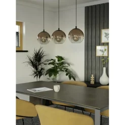 EGLO Ariscani 1 Hanglamp - E27 - 76,5 cm - Koperglas - Zwart