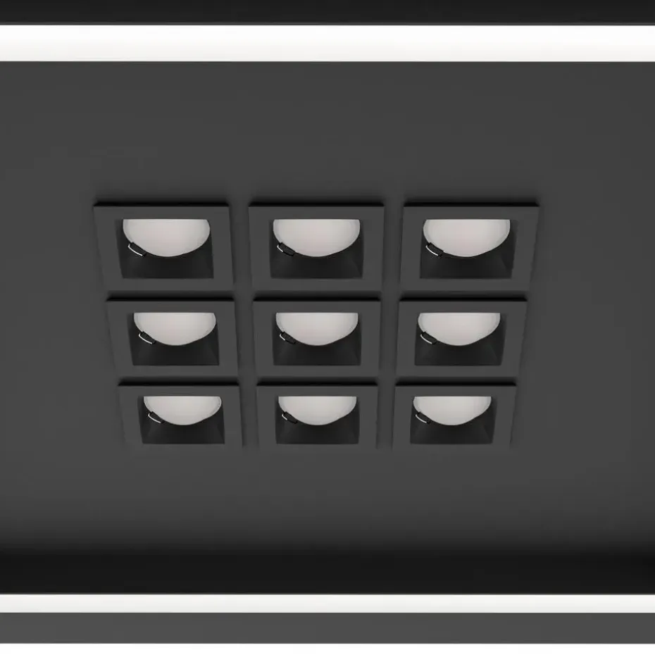 EGLO Balazote Plafonnière - LED - Kunststof - Zwart/Wit