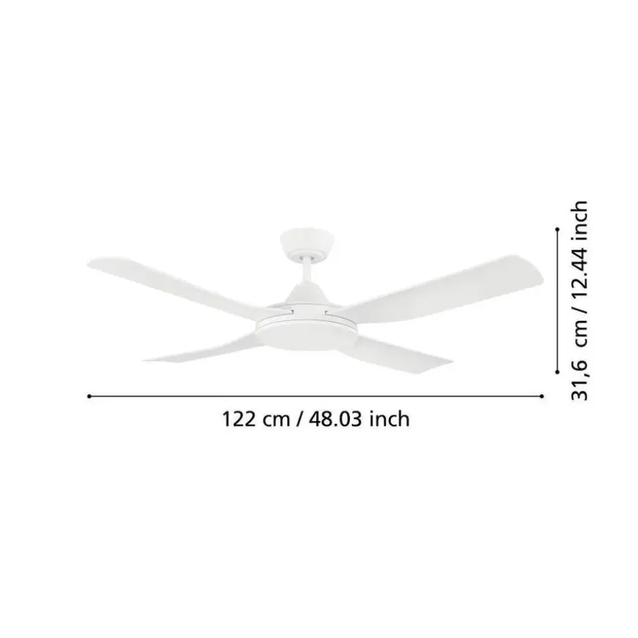 EGLO Bondi 1 Plafondventilator - 122cm - Wit - 3 standen
