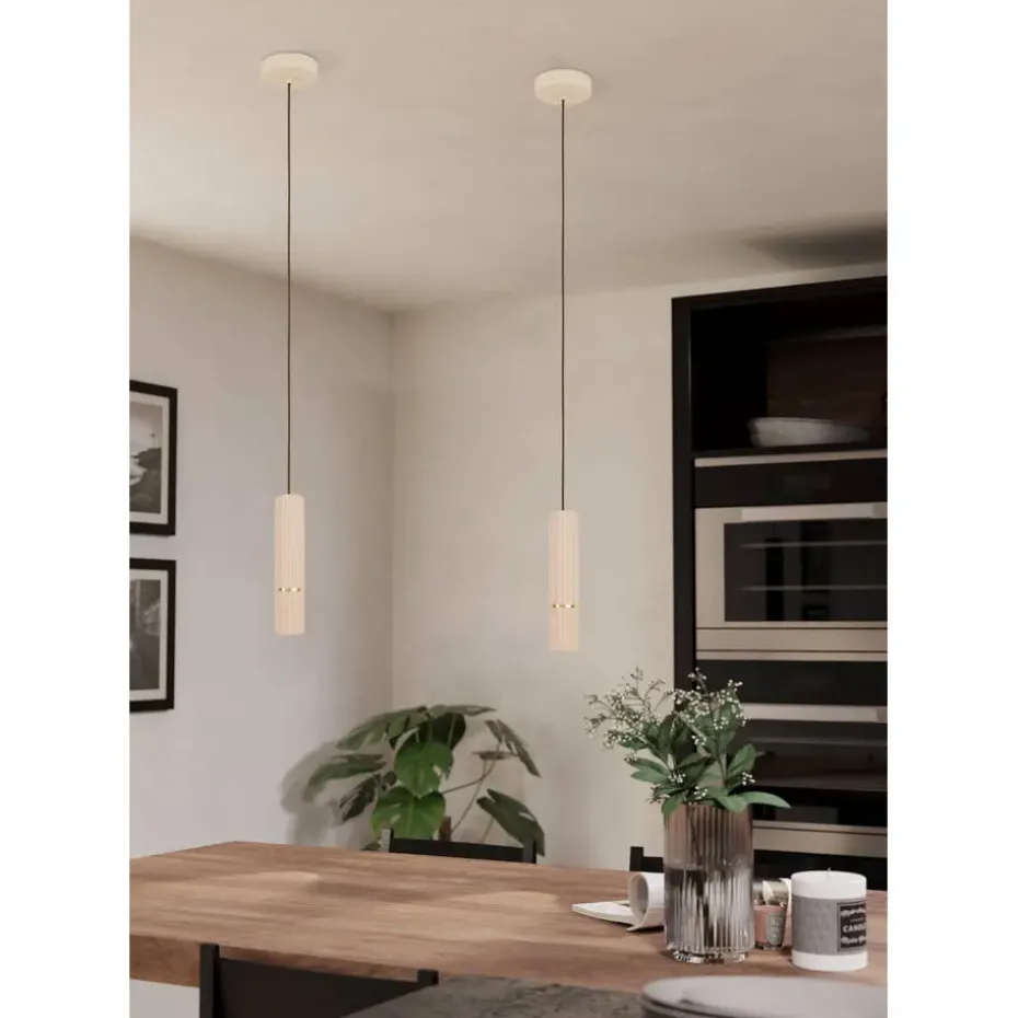EGLO Caminia Hanglamp - GU10 - Ø 6 cm - Zandkleur/Beige/Goud