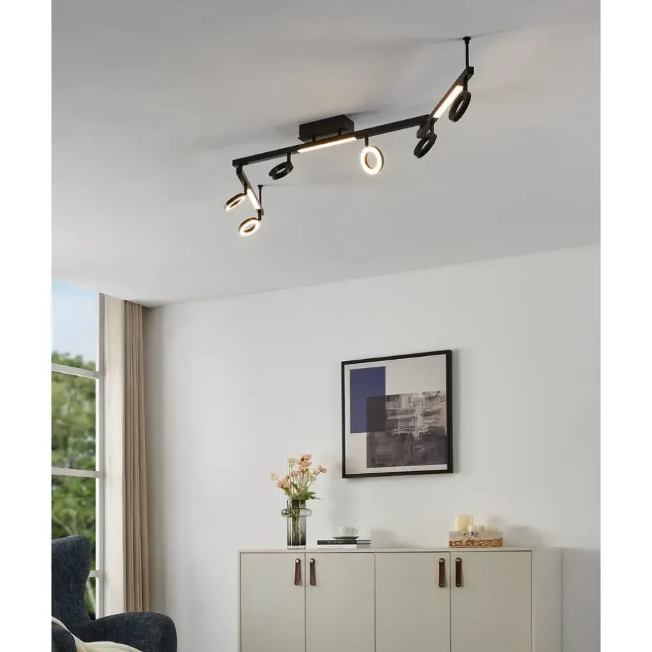 EGLO Cardillio 1 Opbouwspot - LED - 158 cm - Zwart