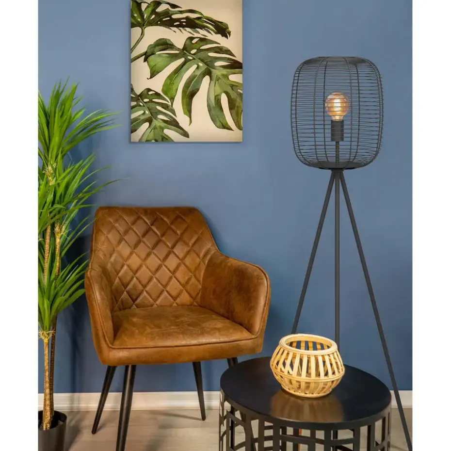 EGLO Derwen Vloerlamp - E27 - Metaal - Zwart