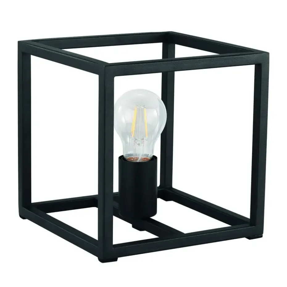 EGLO Eldrick tafellamp - E27(excl.) - industrieel - 20cm - Metaal - Zwart