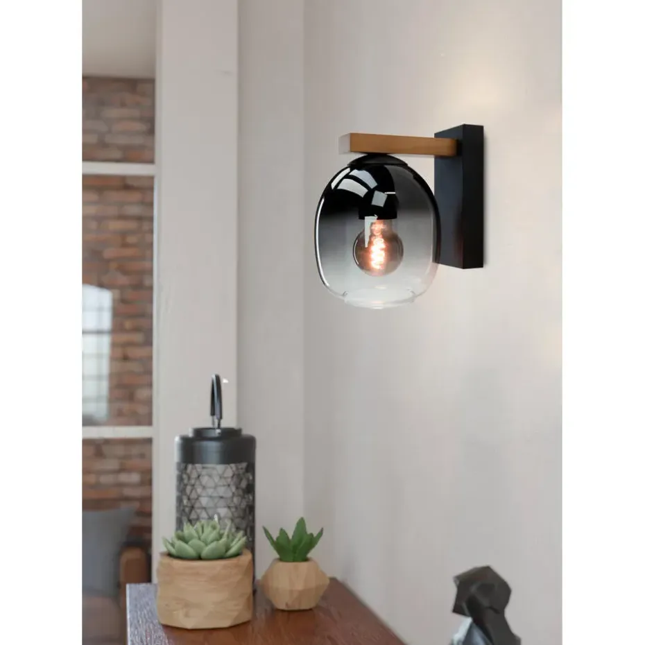 EGLO Filago Wandlamp - E27 - Bruin, zwart