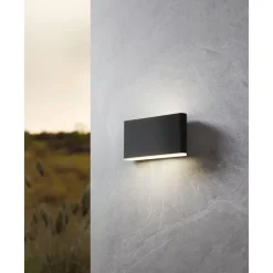 EGLO Grutti Wandlamp - LED - 17,5 cm - Antraciet