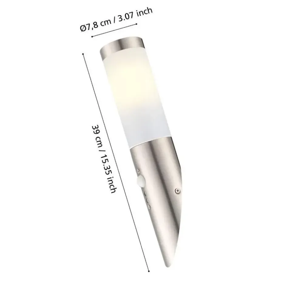 EGLO Helsinki Wandlamp - E27 - 7.5 cm - RVS