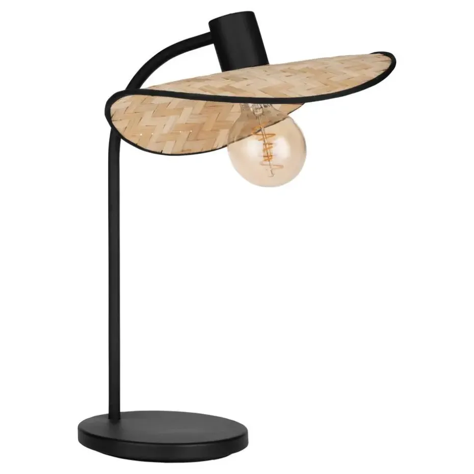 EGLO Marywell Tafellamp - E27 - Hout - Zwart/Bruin