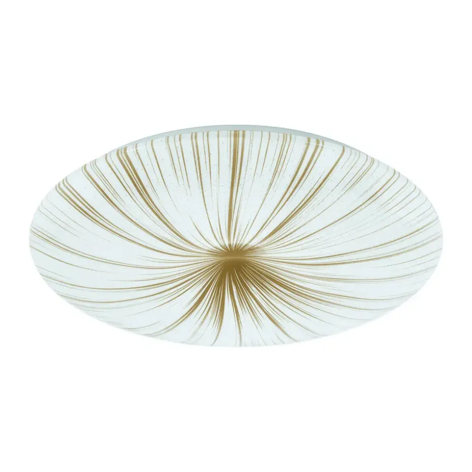 EGLO Nieves 1 Plafond- en Wandlamp - LED - Ø 51 cm - Wit/Goud