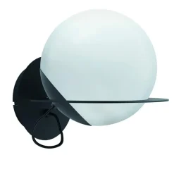 EGLO Sabalete Wandlamp - E27 - Glas - Zwart/Wit