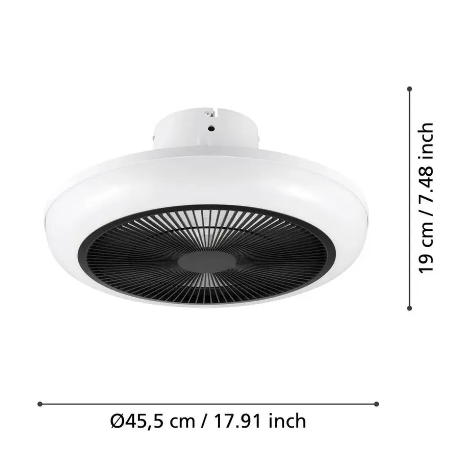 EGLO Sangineto Plafondventilator - LED - Ø 45,5 cm - Wit, Zwart