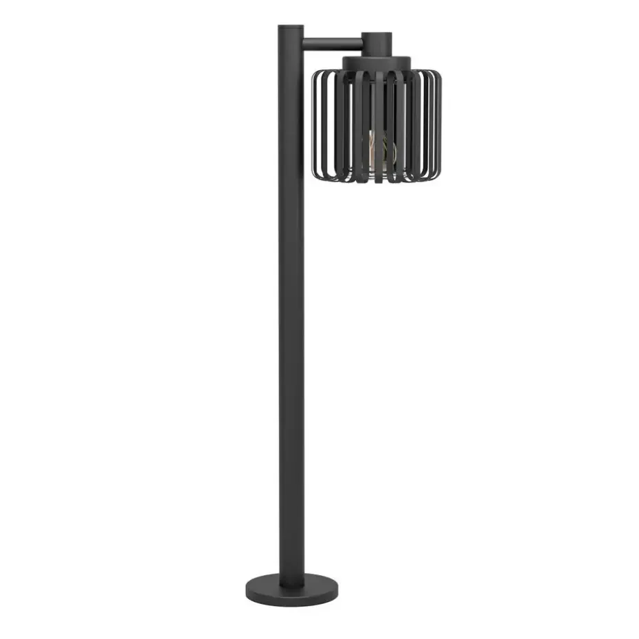EGLO Selinus Staande lamp - E27 - Glas - Zwart