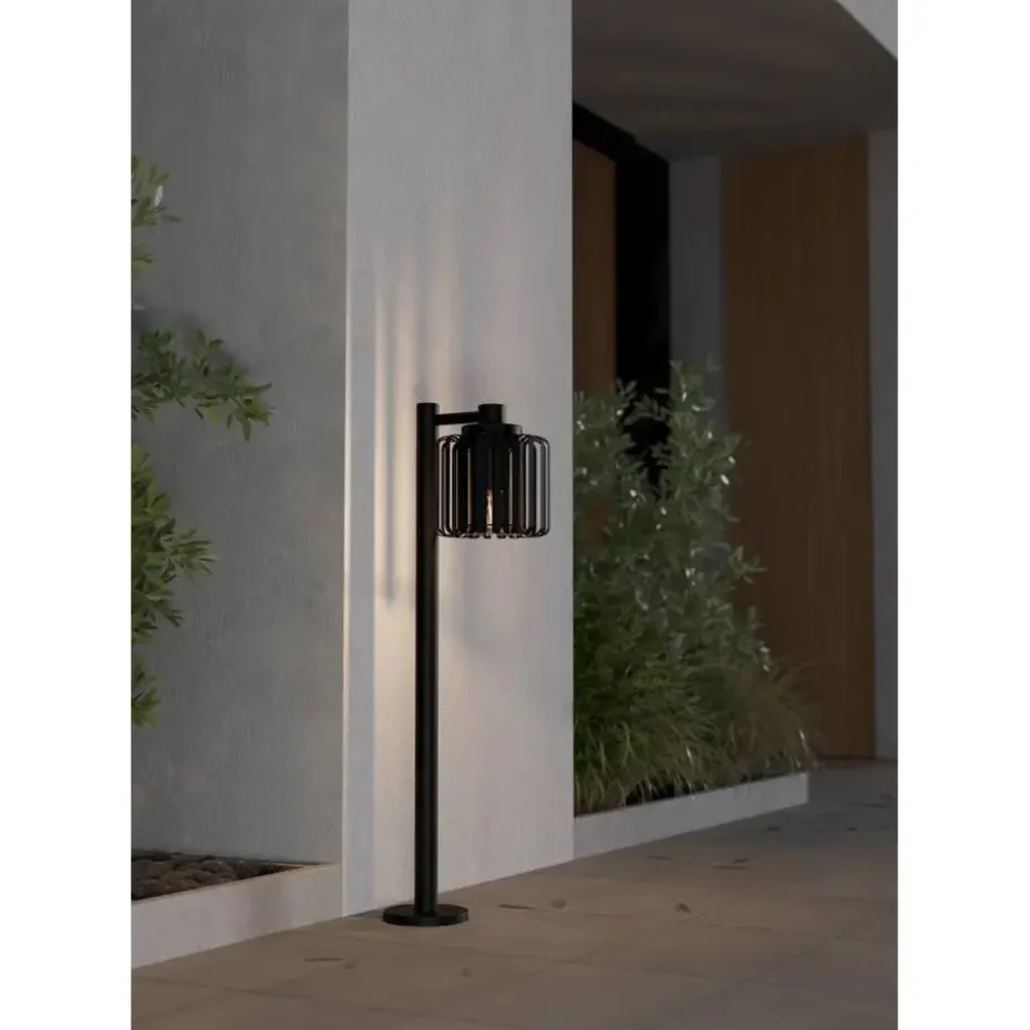 EGLO Selinus Staande lamp - E27 - Glas - Zwart