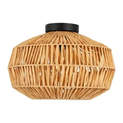 EGLO Sheldon Plafondlamp - E27 - Ø 38 cm - Bruin/Zwart - Papier