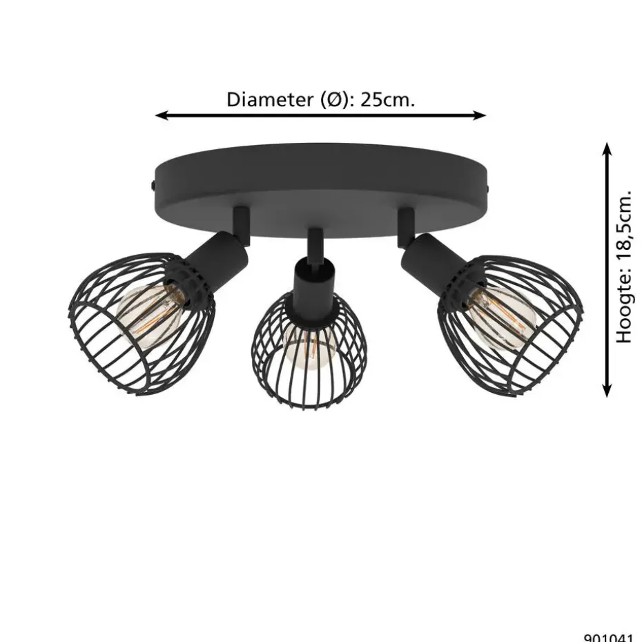 EGLO Sonnino Spot - E14 - Ø 25 cm - Zwart