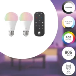 EGLO starter-z Starterspakket - 2x E27 RGB LED lampen - Afstandsbediening