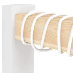 EGLO Townshend Wandlamp - E27 - 21,5 cm - Wit/Bruin