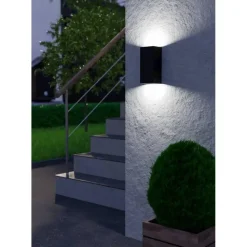 EGLOEremitanaWandlampBuiten-GU10-24cm-Zwart