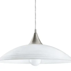 EGLOLazolo-Hanglamp-1Lichts-Ø420mm.-Nikkel-Mat-WitGelakt