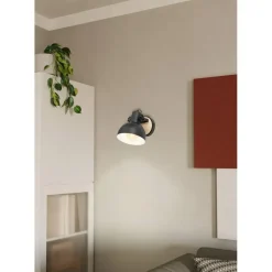 EGLOLubenhamWandlamp-1lichts-E27-Zwart,Bruin