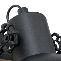 EGLOLubenhamWandlamp-1lichts-E27-Zwart,Bruin