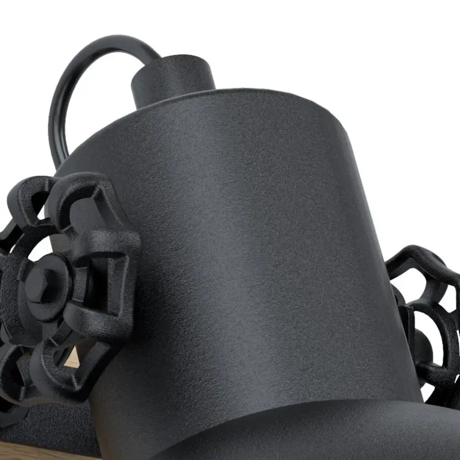 EGLOLubenhamWandlamp-1lichts-E27-Zwart,Bruin