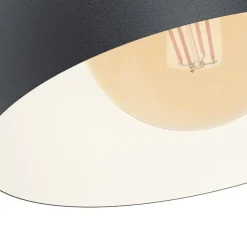 EGLOLubenhamWandlamp-1lichts-E27-Zwart,Bruin