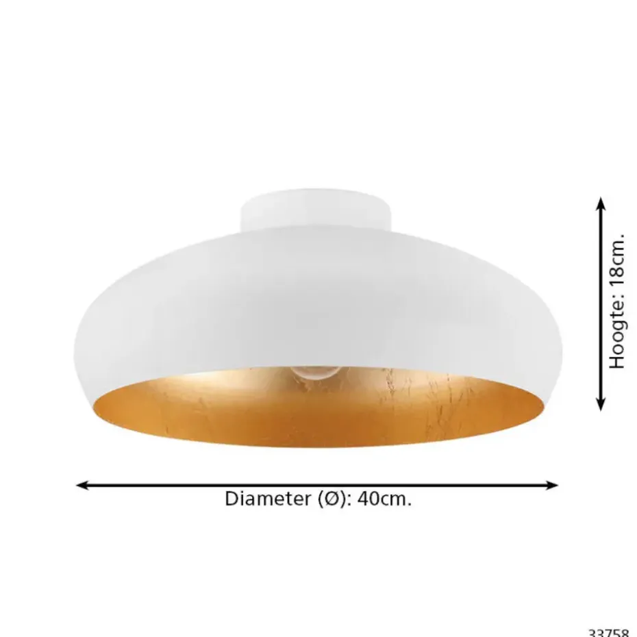 EGLOMoganoPlafondlamp-E27-Ø40cm-Wit/Goud