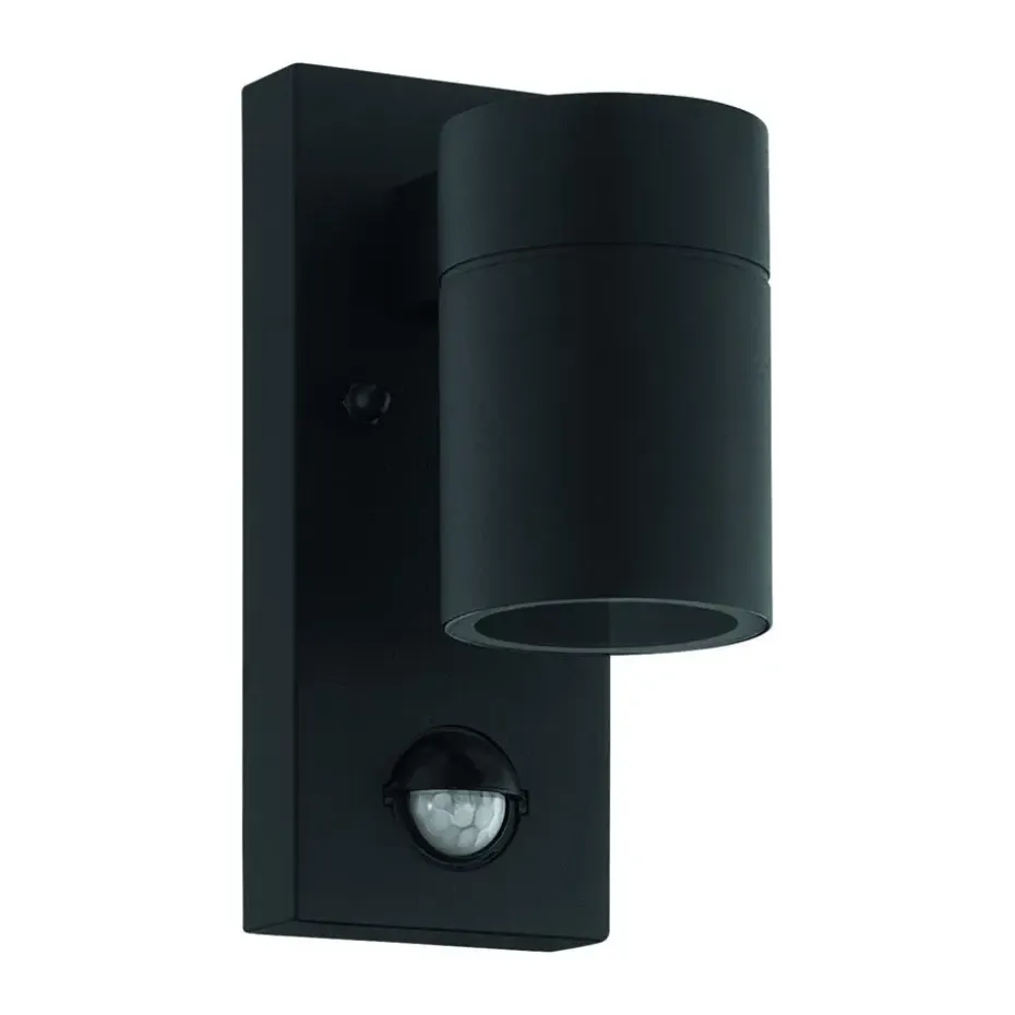 EGLORiga5WandlampBuiten-Sensor-GU10-16,5cm-Sensor-Zwart