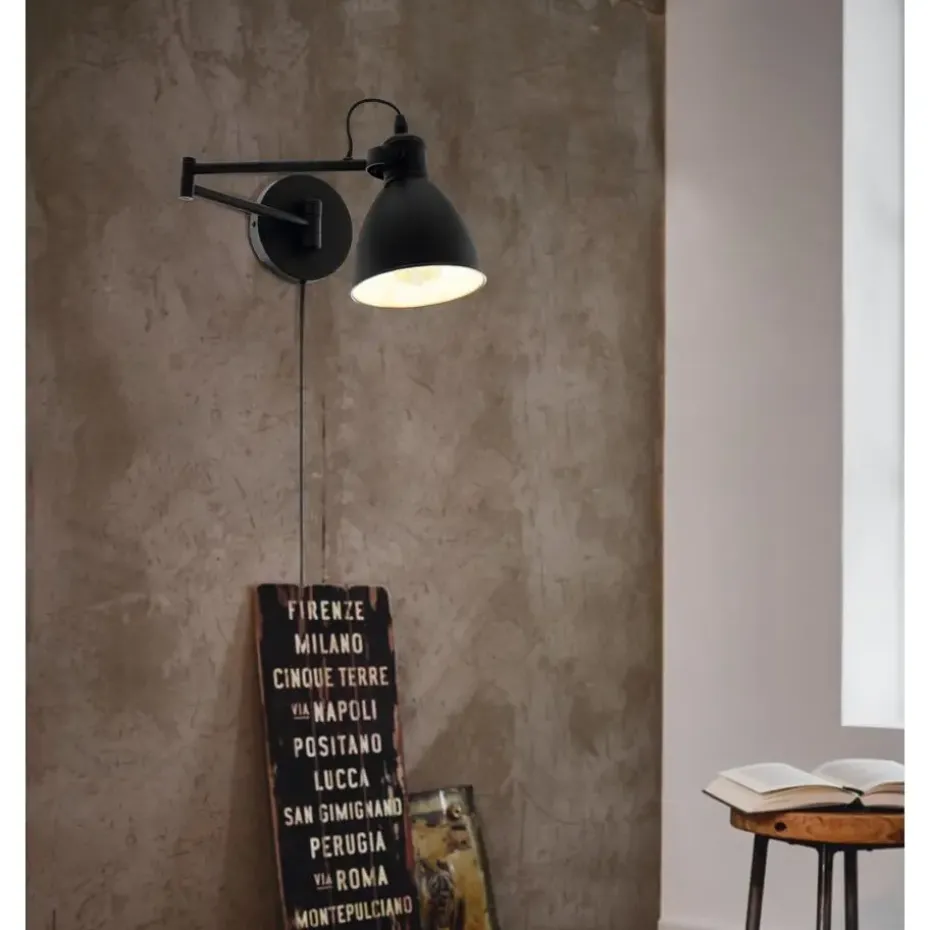 EGLOSanPeriWandlamp-E27-30cm-Zwart